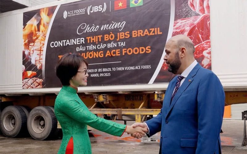 O Transporte das 27 toneladas de carne bovina do Brasil, a logística para o mercado vietnamita
